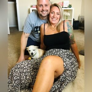 Floral Black and White Skirt